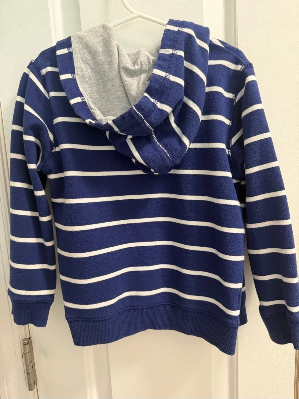 Gymboree Navy & White Stripe Hooded Zip-Up Sweatshirt